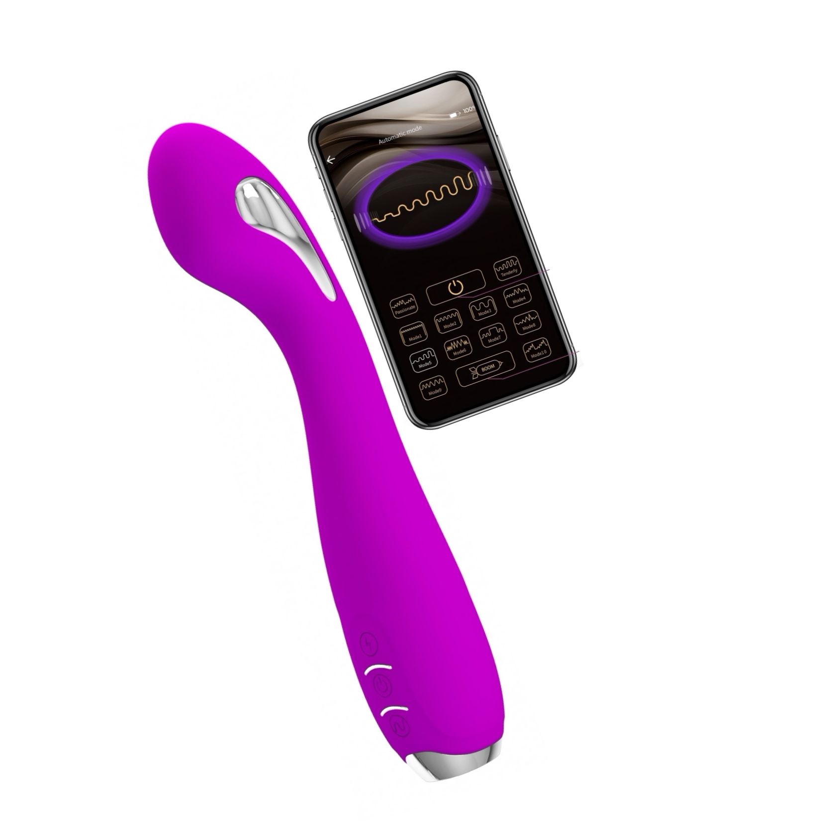 Vibrator Hector Pentru Punctul G, Electroșoc, Reîncărcabil Mov