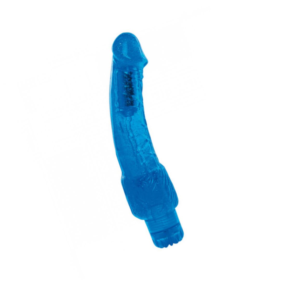 Vibrator Jelly Puzzling Glitter Albastru