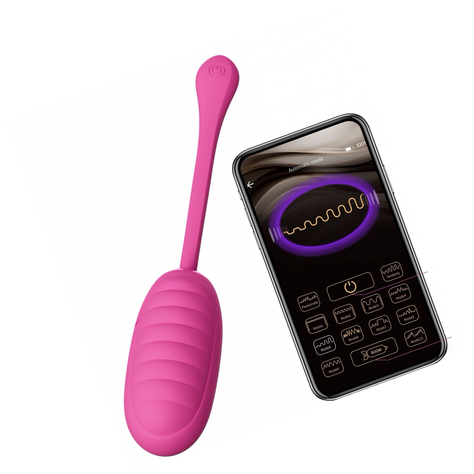 Vibrator Ou Catalina Control Bluetooth Reîncărcabil Din silicon Roz