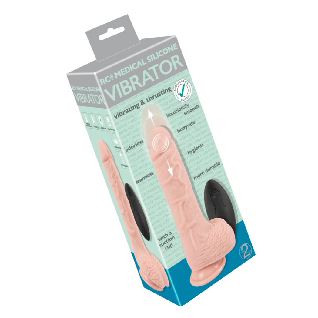 Vibrator RC Medical silicone – Rotații, împingeri, 8 Moduri