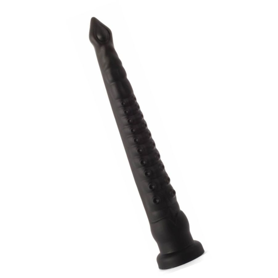 X Men Plug Anal PVC Negru cu Ventuză, 59 cm, Stimulare