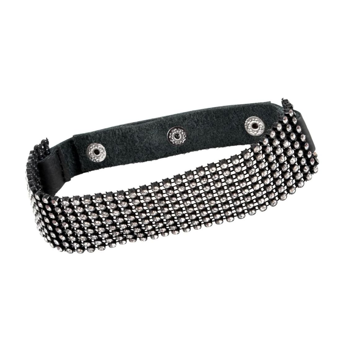 Zgarda Rhinestone Choker Negru