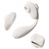 ZALO DEYA Vibrator Purtabil cu Telecomandă și Suctiune Ivory Alb