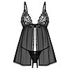 Babydoll Obsessive Blomentis Negru XS-S