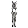 Catsuit Le Désir Fishnet and Lace Negru S-L