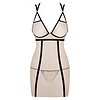 Chemise Obsessive Nudelia Noir Bej L-XL