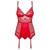 Corset Cu Portjartier Obsessive Lovica Rosu 2XL