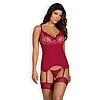 Corset Roșu Obsessive Rosalyne S-M