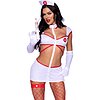 Costum Leg Avenue Hotty Nurse Alb XS