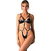 Crotchless Body Dame Controle Negru S-L