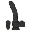 Naked Addiction 23 cm, Vibrator Rotativ și De împingere Negru