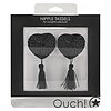 Nipple Tassels Heart Negru
