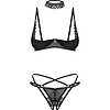 Set 3 Piese Obsessive Donarella Negru XS-S