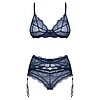 Set Cu Portjartier Obsessive Nightly Albastru M-L