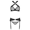 Set Din Piele Passion Amanda Negru S-M