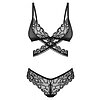 Set Obsessive Blomentis 2 Piese Negru XS-S