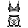 Set Obsessive Blomentis Negru M-L