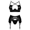 Set Obsessive Norides 3 Piese Negru XL-2XL