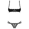 Set Obsessive Nutris Decupat Negru XS-S