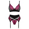 Set Obsessive Rosenty 3 Piese Roz XL-2XL