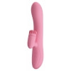 Rabbit Chris Rotativ Reîncărcabil cu Limbă și Braț Pentru Clitoris Roz