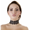 Zgardă Choker Rhinestones Negru