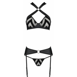 Set Din Piele Passion Hima Negru S-M Thumb 2