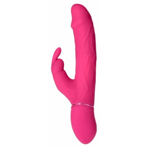 Rabbit Thrill Bunny Vibrator Reîncărcabil, Stimulator Dublu G Roz Thumb 3
