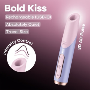 Satisfyer Bold Kiss Stimulator Clitoridian cu 30 de programe Mov Thumb 4