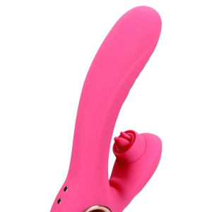 Loveline Rabbit Heat – Limbă Oscilantă, încălzire 13.5 cm Roz Thumb 4