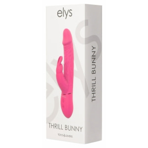 Rabbit Thrill Bunny Vibrator Reîncărcabil, Stimulator Dublu G Roz Thumb 5