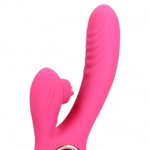Loveline Rabbit Heat – Limbă Oscilantă, încălzire 13.5 cm Roz Thumb 5