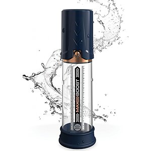 Max Boost – Pompa Masculină Manuală Compactă, Albastră Thumb 4