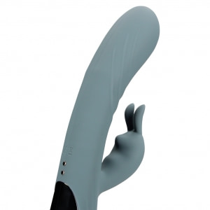 Vibrator Rabbit Loveline By Shots Pentru Stimulare Dublă Gri Thumb 5