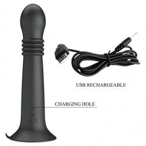 Pretty Love Stellan Vibrator 4 împingeri 4 Rotații Negru Thumb 5