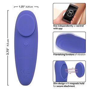 CalExotics Connect Panty Teaser, 9 Moduri Reîncărcabil Mov Thumb 5