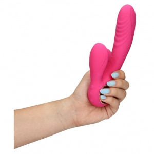 Loveline Rabbit Heat – Limbă Oscilantă, încălzire 13.5 cm Roz Thumb 1