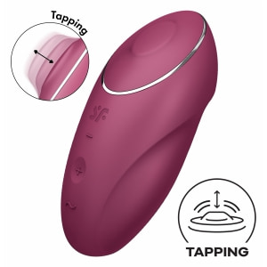 Satisfyer Tap Climax 1 Roșu 11 Vibrații + 11 Tapping Thumb 2
