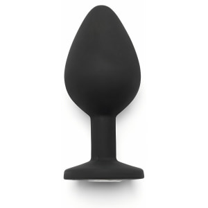 Dop Anal Diamond Jewel Medium Unisex cu Cristal Negru