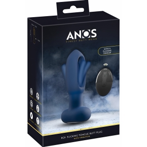 ANOS Plug Anal cu Limba Oscilantă – 10x10, Reîncărcabil Albastru Thumb 7