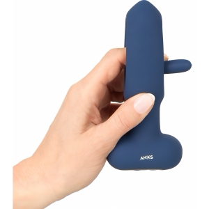 ANOS Plug Anal cu Limba Oscilantă – 10x10, Reîncărcabil Albastru Thumb 6