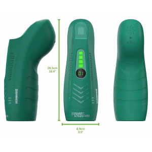 Ayla Masturbator Automat Reîncărcabil cu Sucțiune și Vibrații Verde Thumb 8