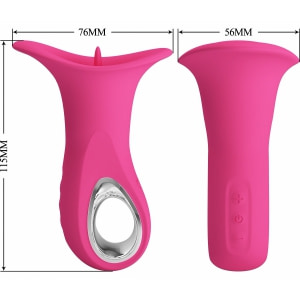 Clyde Limbă Vibratoare 12 Funcții, Reîncărcabil USB Roz Thumb 6