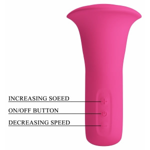 Clyde Limbă Vibratoare 12 Funcții, Reîncărcabil USB Roz Thumb 8