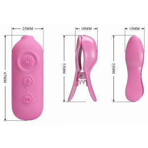 Cleme Pentru Sfârcuri Romantic Wave II 3 Trepte 7 Funcții Roz Thumb 4