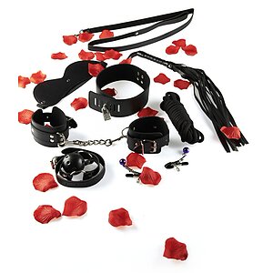 Set Bondage pentru Explorare BDSM cu Accesorii Negru