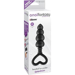 Beaded Luv Probe Anal Negru