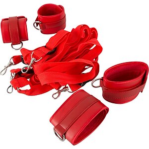Bed Restraint Set Bad Kitty Roșu