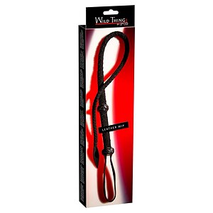 Bici Single Tail Leather Whip Negru