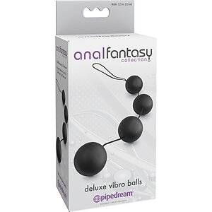 Bile Anale Deluxe Vibro Negru Thumb 1